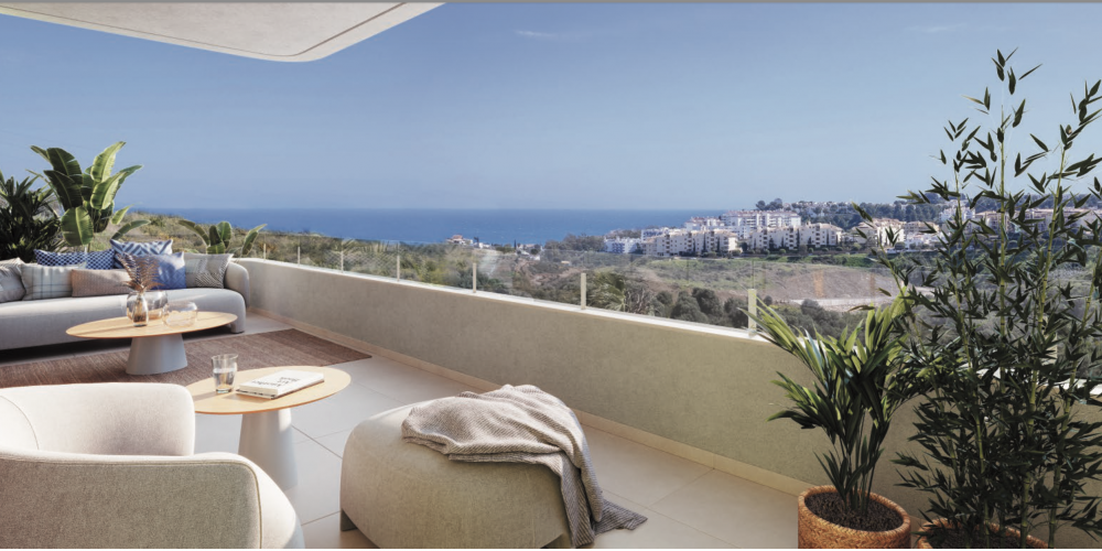 Magníficas vistas al Mediterraneo de estos lujosos departamentos en Mijas- Vende Costa del Sol Espana Inversiones Inmobiliarias