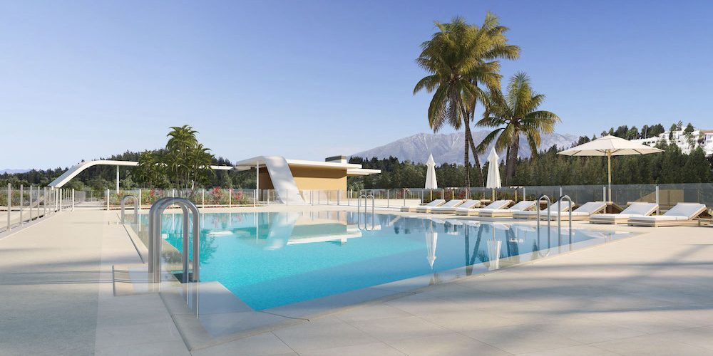 Area deportiva y piscina de este Exclusivo Resort en Mijas- Vende Costa del Sol Property Investments